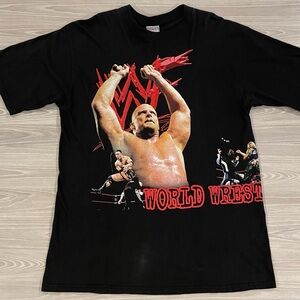 Vintage 1998 Kane Undertaker Stone Cold Steve Austin Shirt AOP WWF Size XL